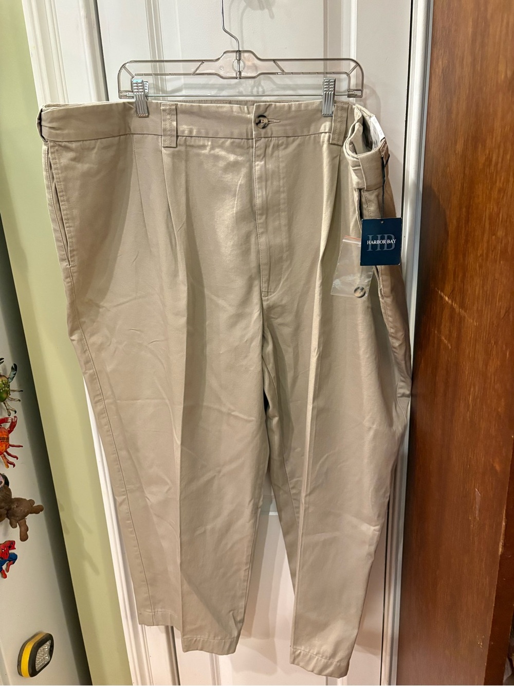 Harbor Bay Men's Khaki Chino Pants - Light Tan NWT 50x30 sku TR34